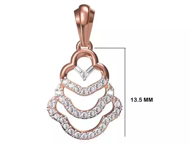Women Heavy Unique Pendant STL FBX JCD Details