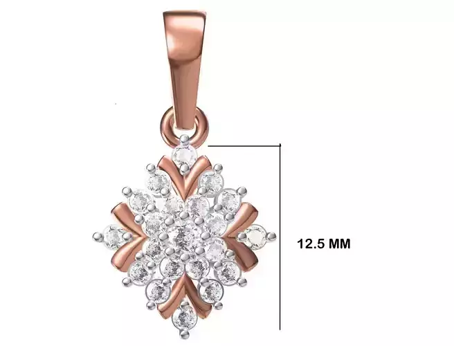 Women Heavy Unique Pendant STL FBX JCD Details