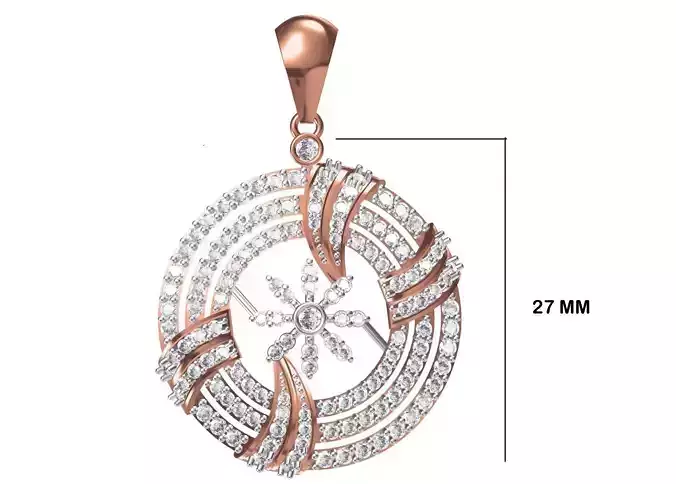 Women Heavy Unique Pendant STL FBX JCD Details