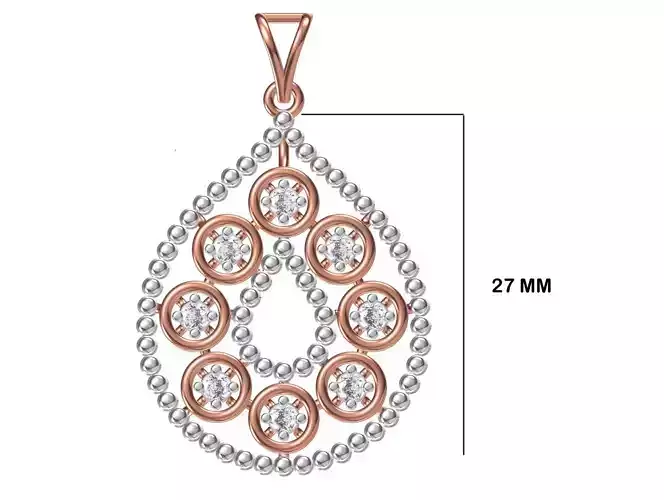 Women Heavy Unique Pendant STL FBX JCD Details