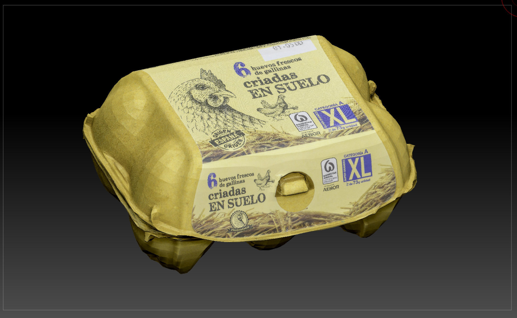 Egg Box Low-poly 3D model_7