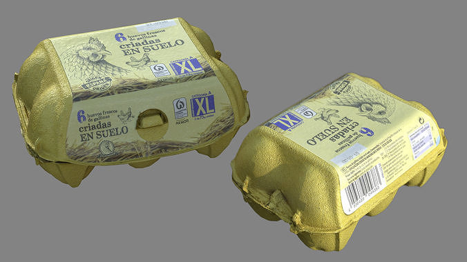 Egg Box Low-poly 3D model 6