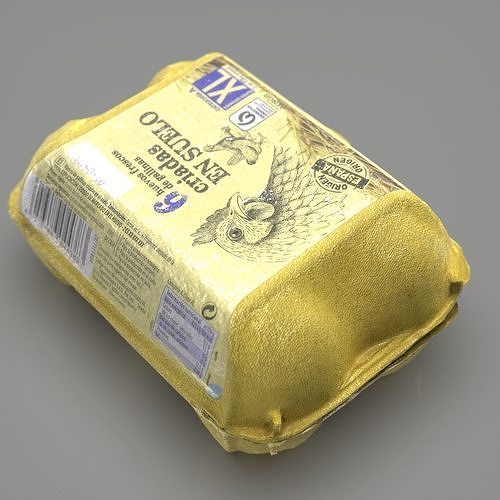 Egg Box Low-poly 3D model 5