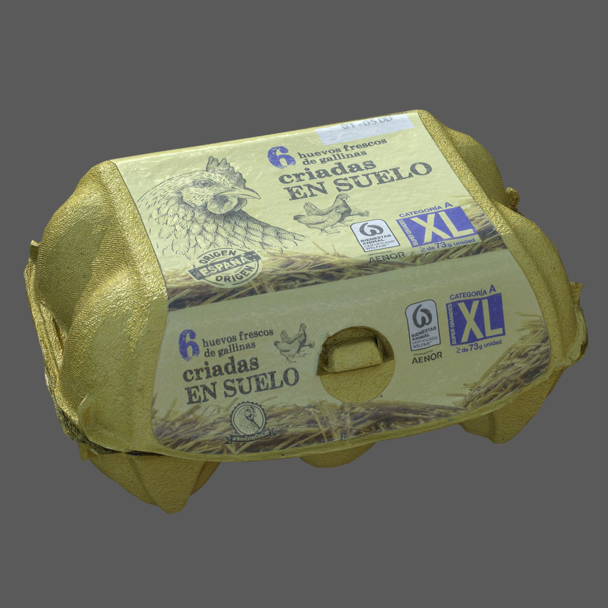 Egg Box Low-poly 3D model_17
