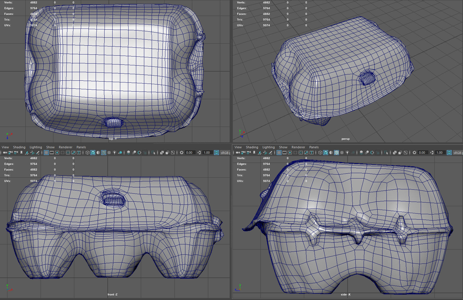 Egg Box Low-poly 3D model_13