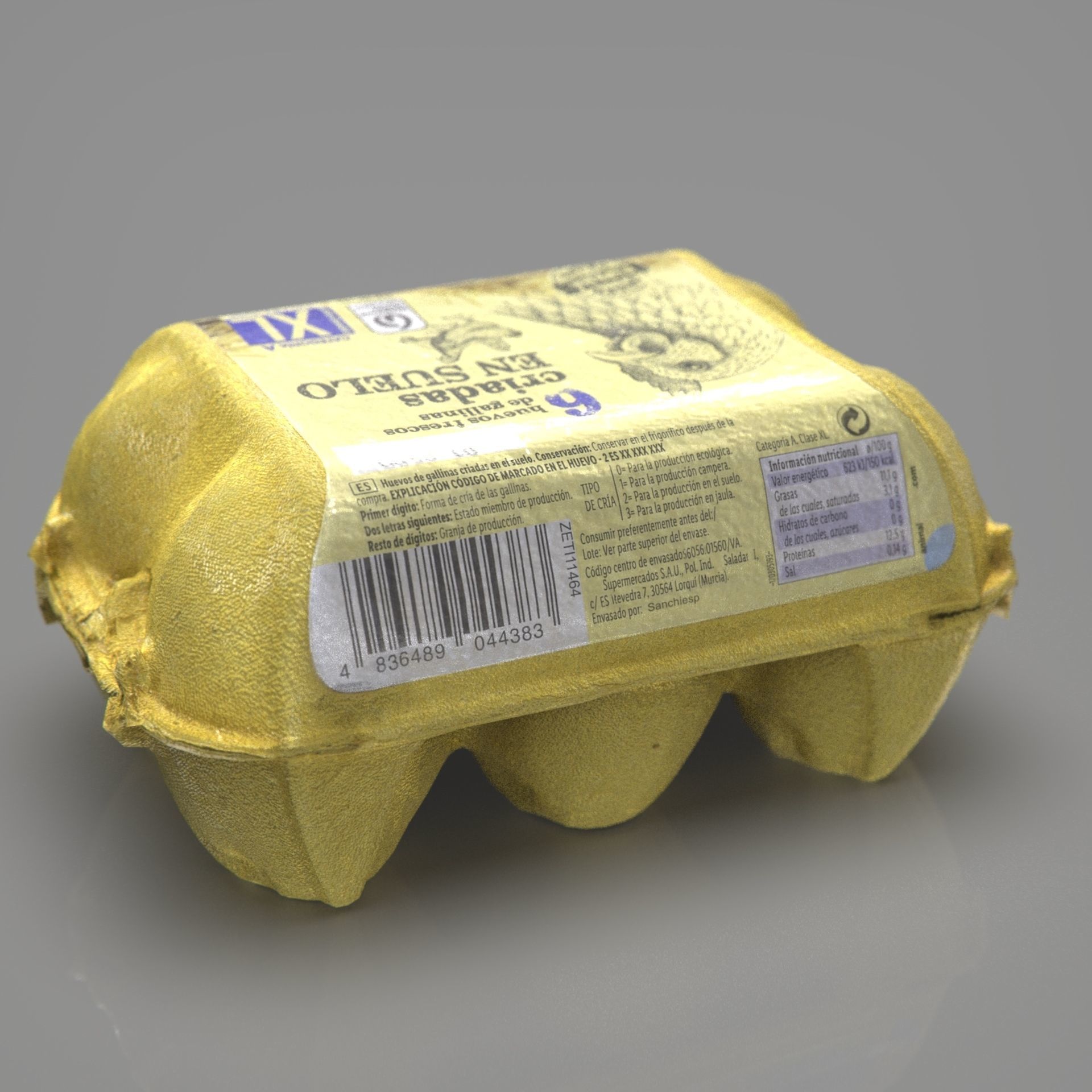 Egg Box Low-poly 3D model_4