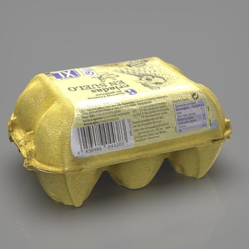 Egg Box Low-poly 3D model 4