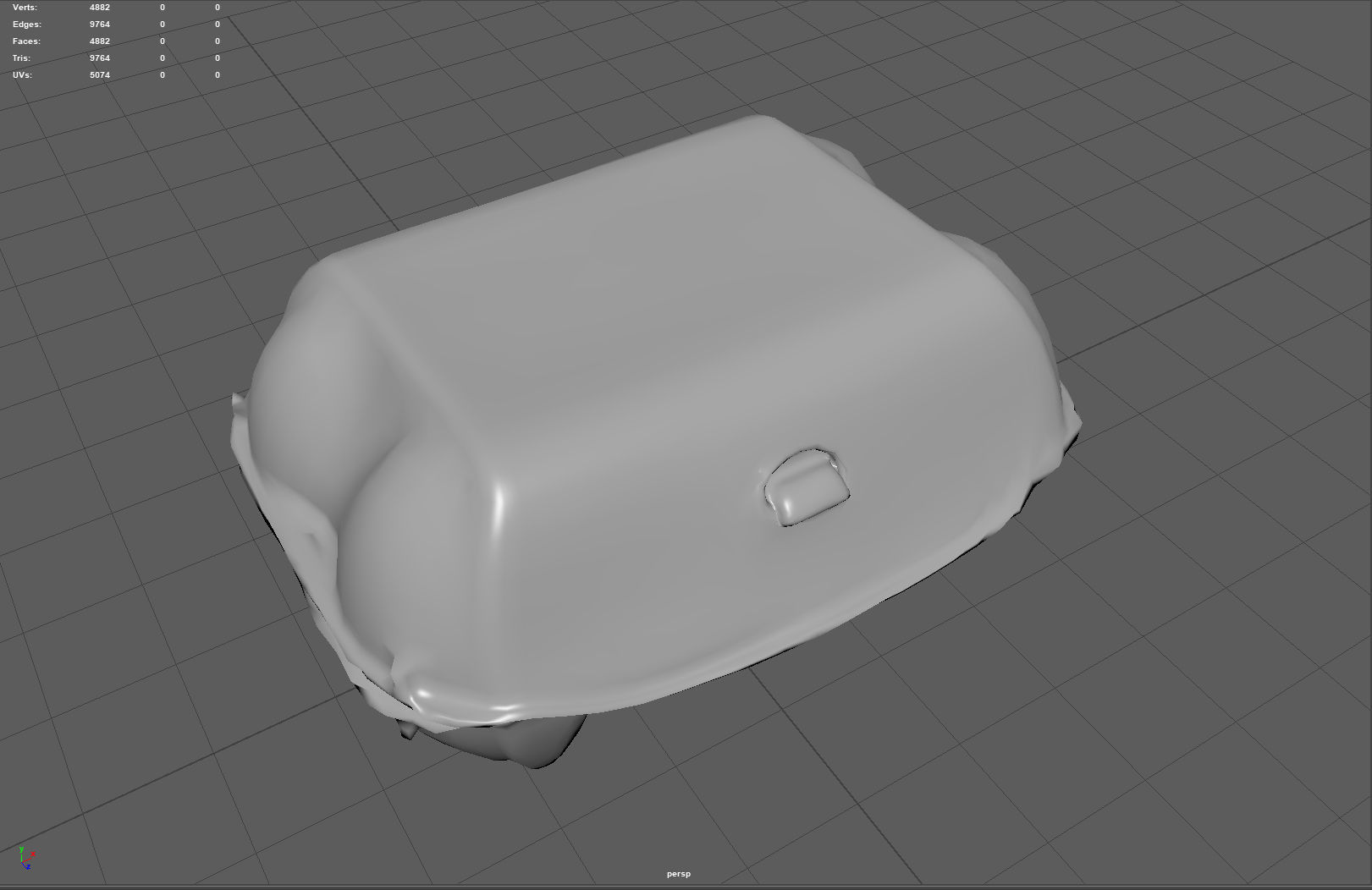 Egg Box Low-poly 3D model_9