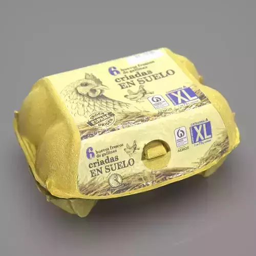 Egg Box Low-poly 3D model