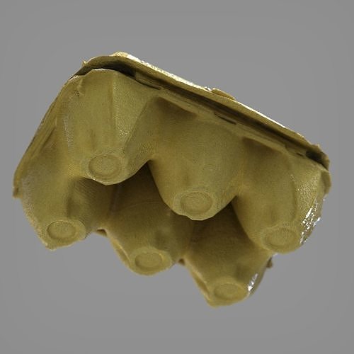 Egg Box Low-poly 3D model 3