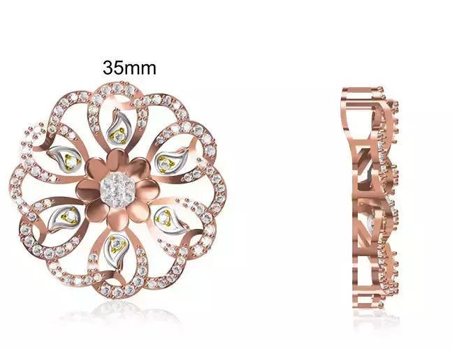 Women Heavy Unique Pendant STL FBX JCD Details