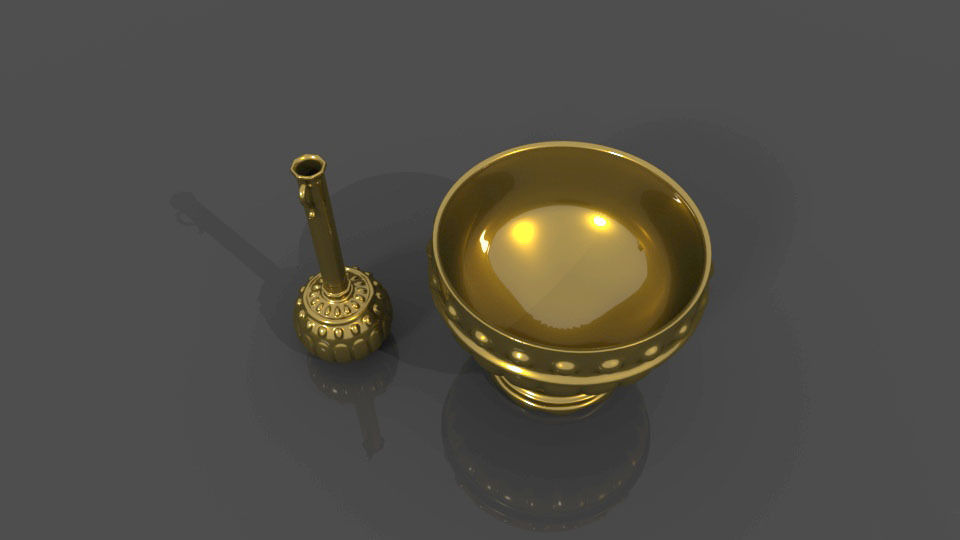Ancient cups Low-poly 3D model_2