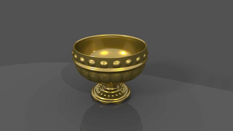 Ancient cups Low-poly 3D model_3