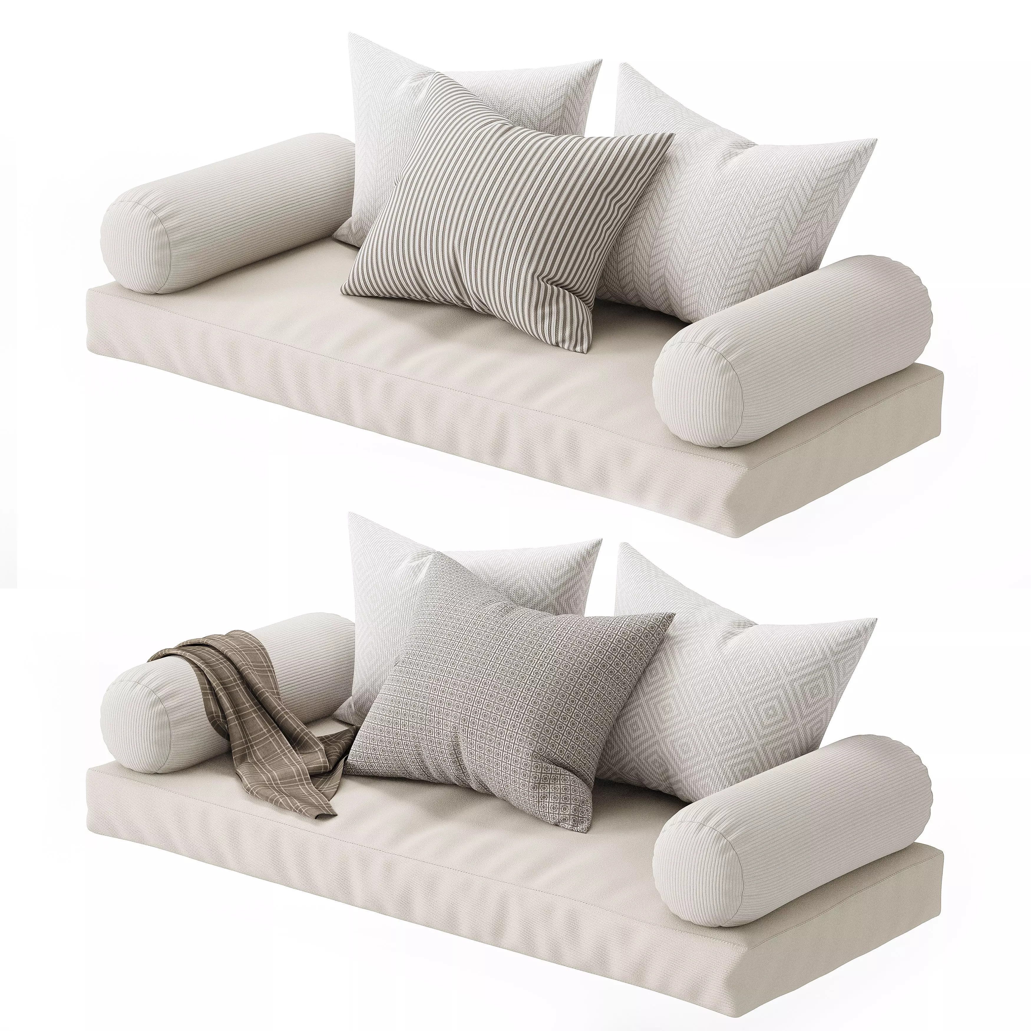 Seat Pillow Set 01 3D model