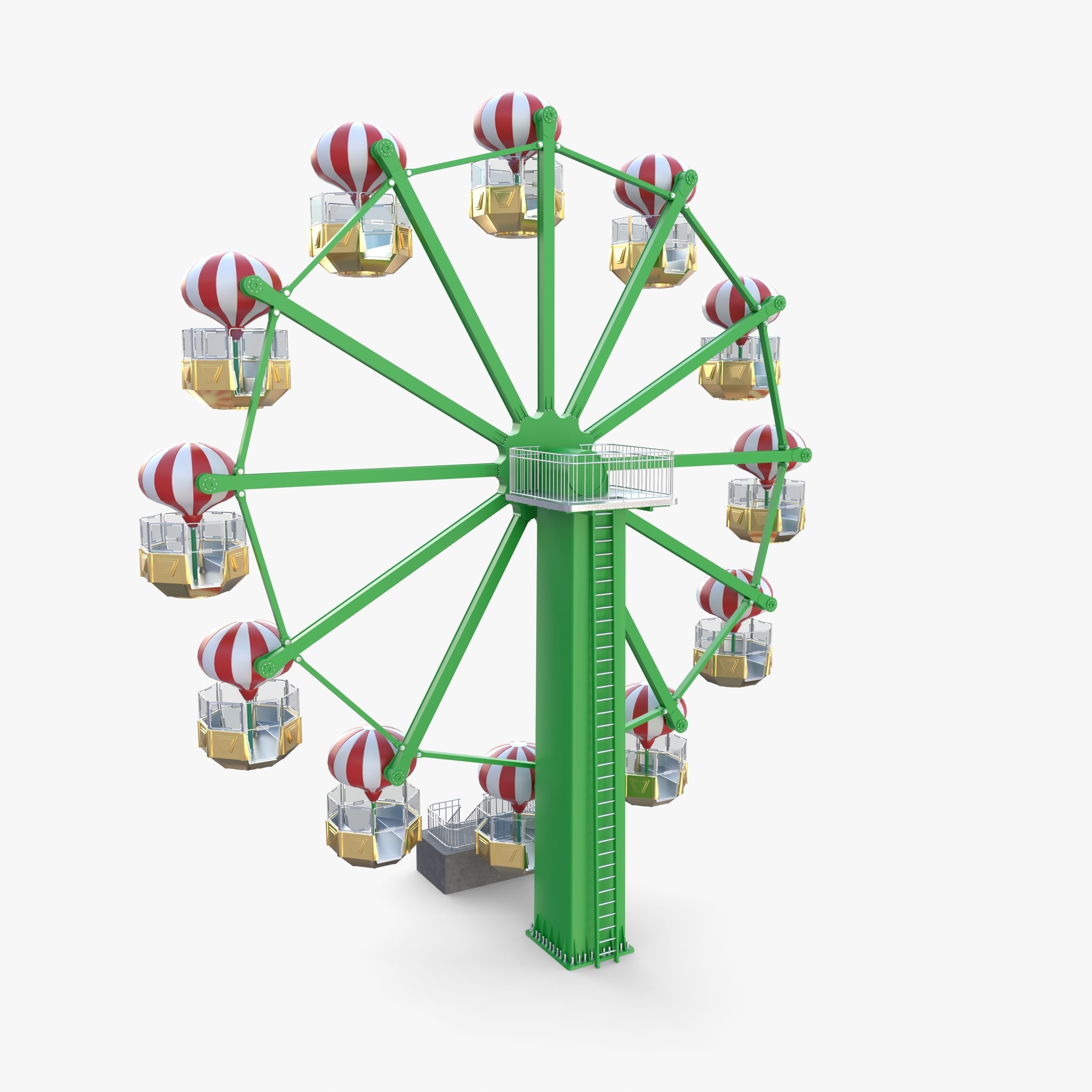 Ferris wheel v1 3D model_4