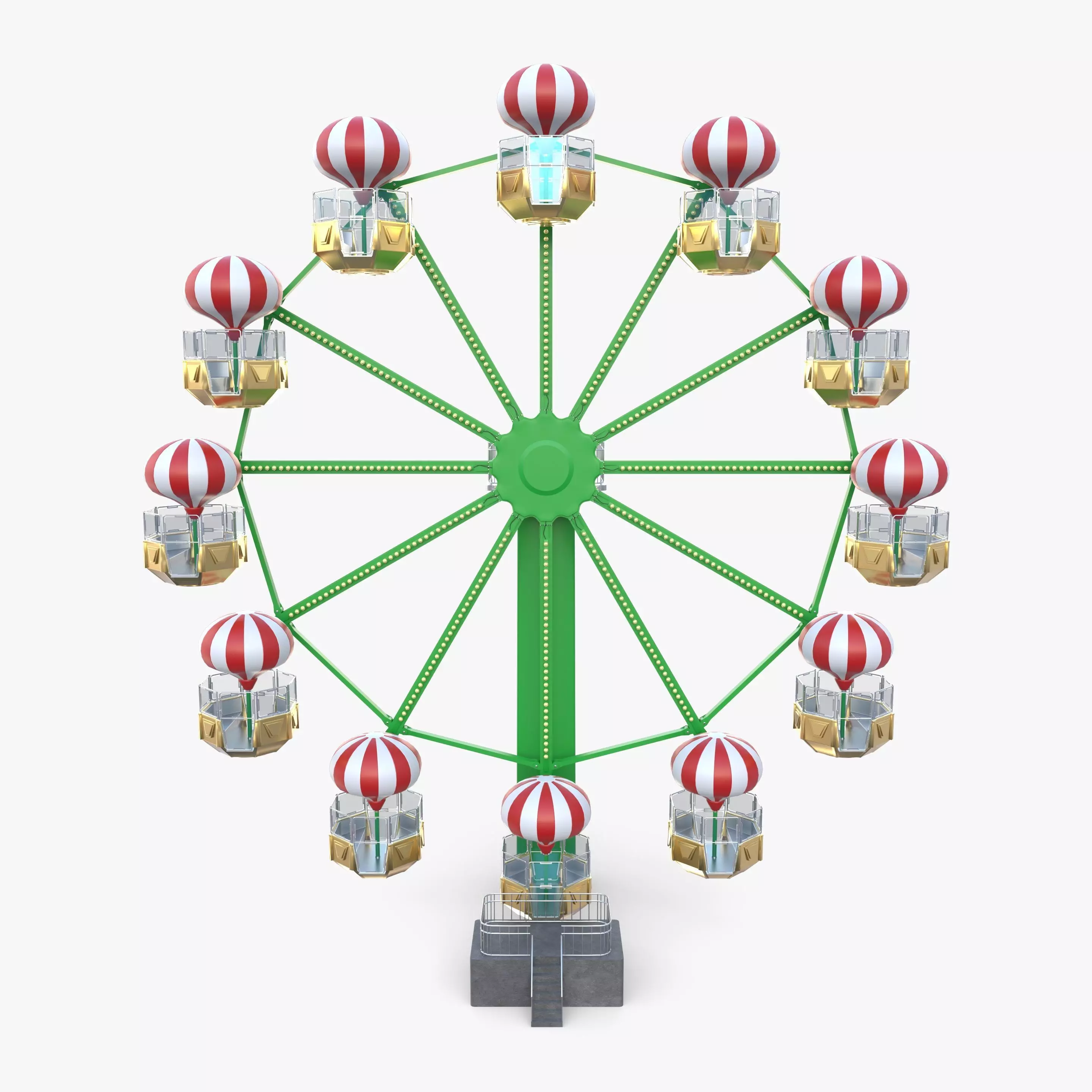 Ferris wheel v1 3D model_0