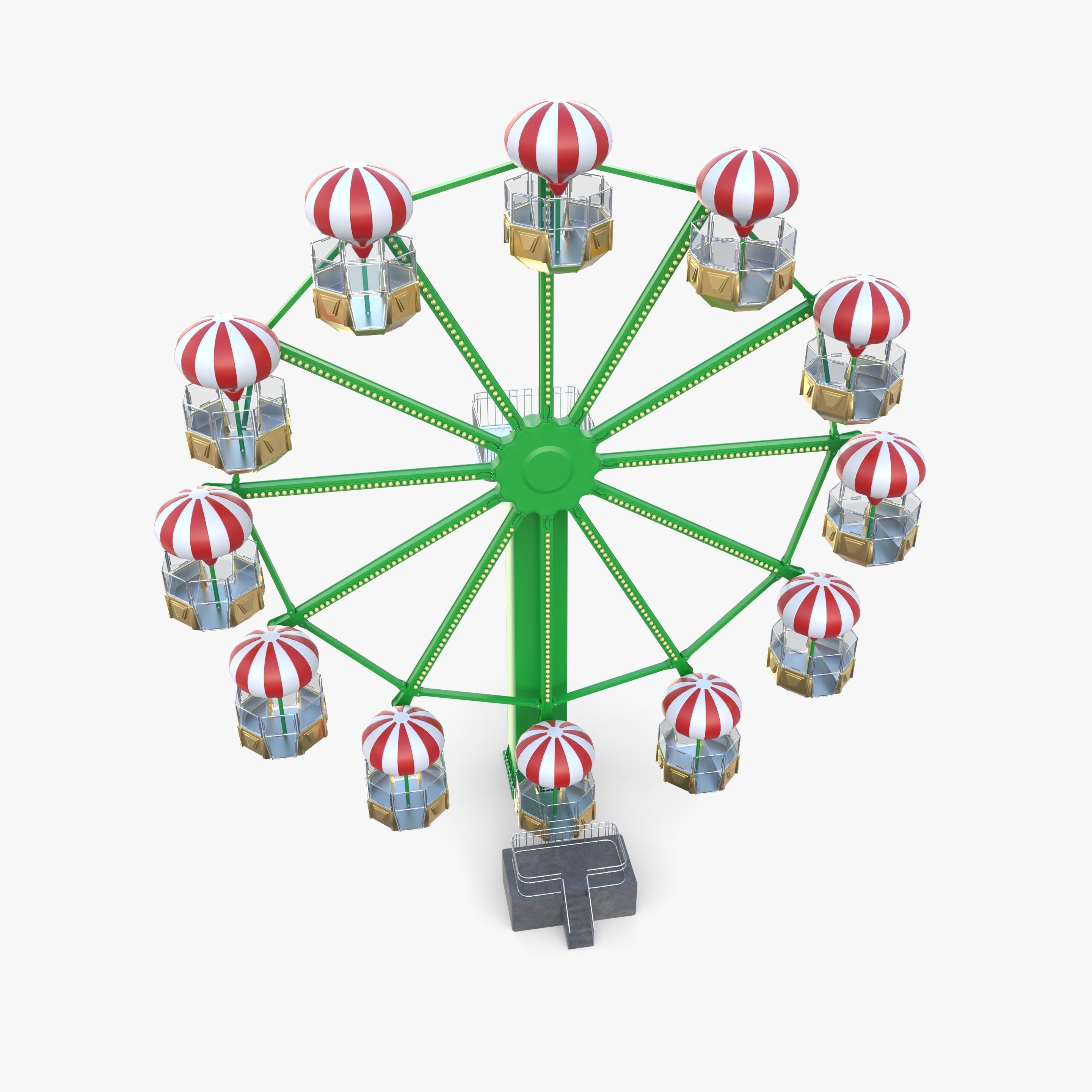 Ferris wheel v1 3D model_9