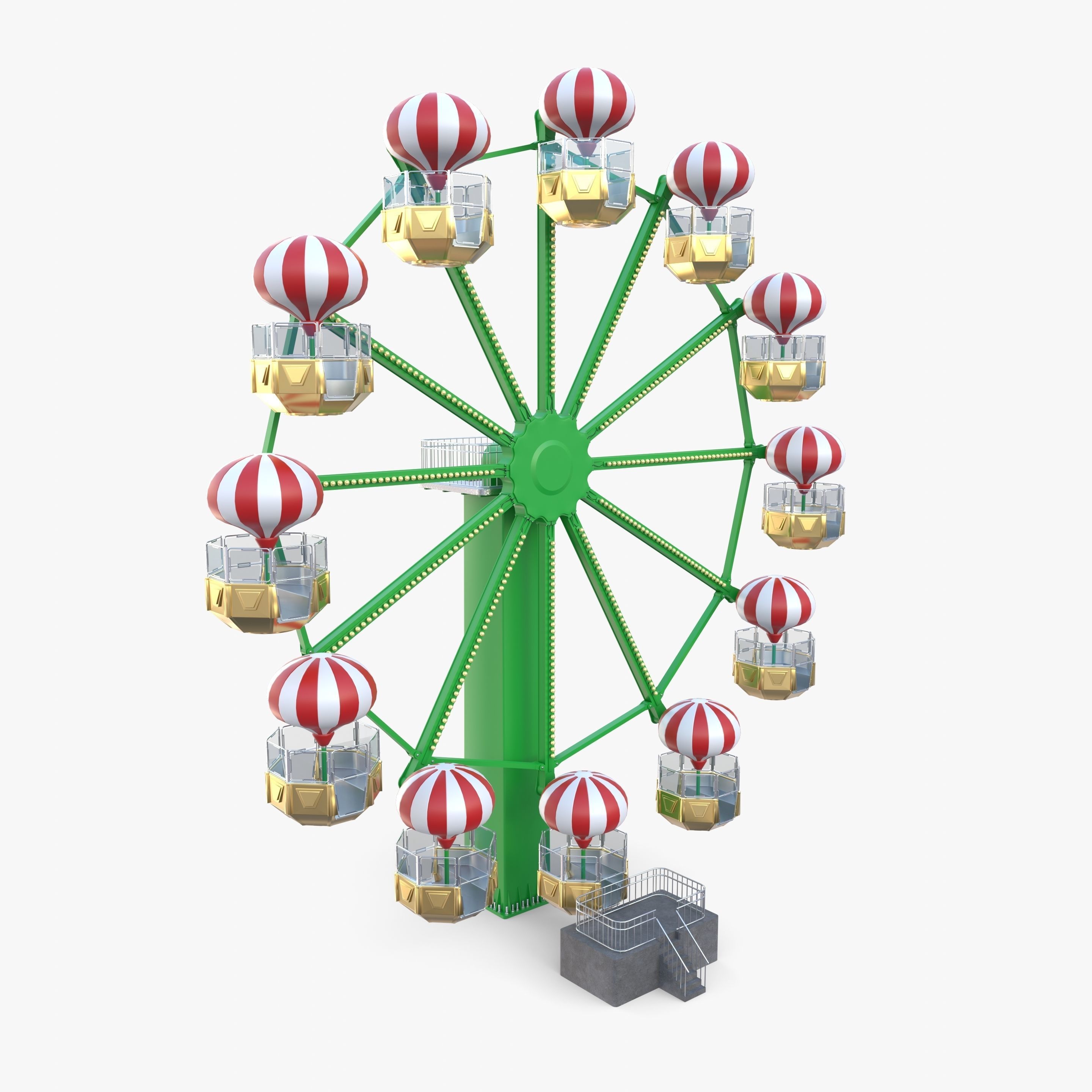 Ferris wheel v1 3D model_8