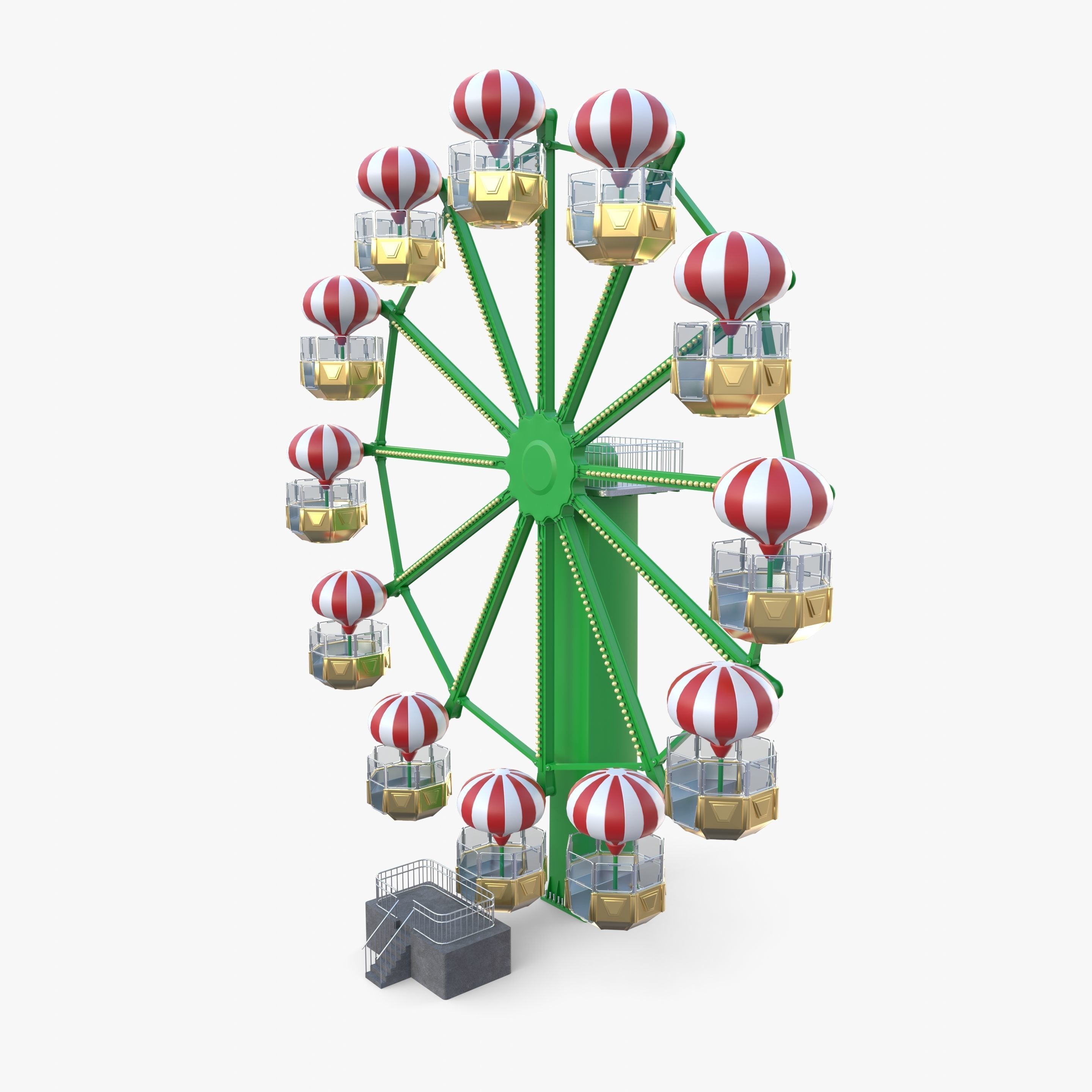 Ferris wheel v1 3D model_1