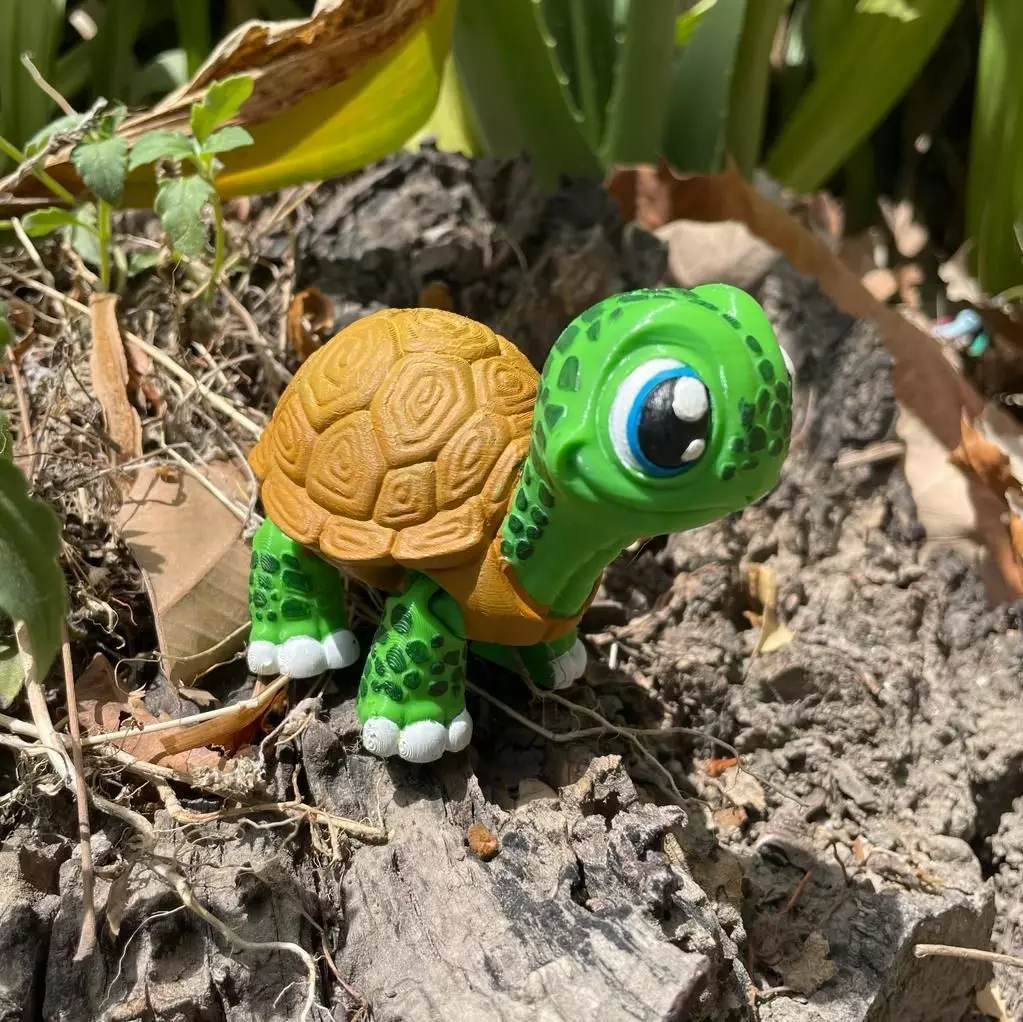 CUTE FLEXI TURTLE ARTICULATED 3D print model_0