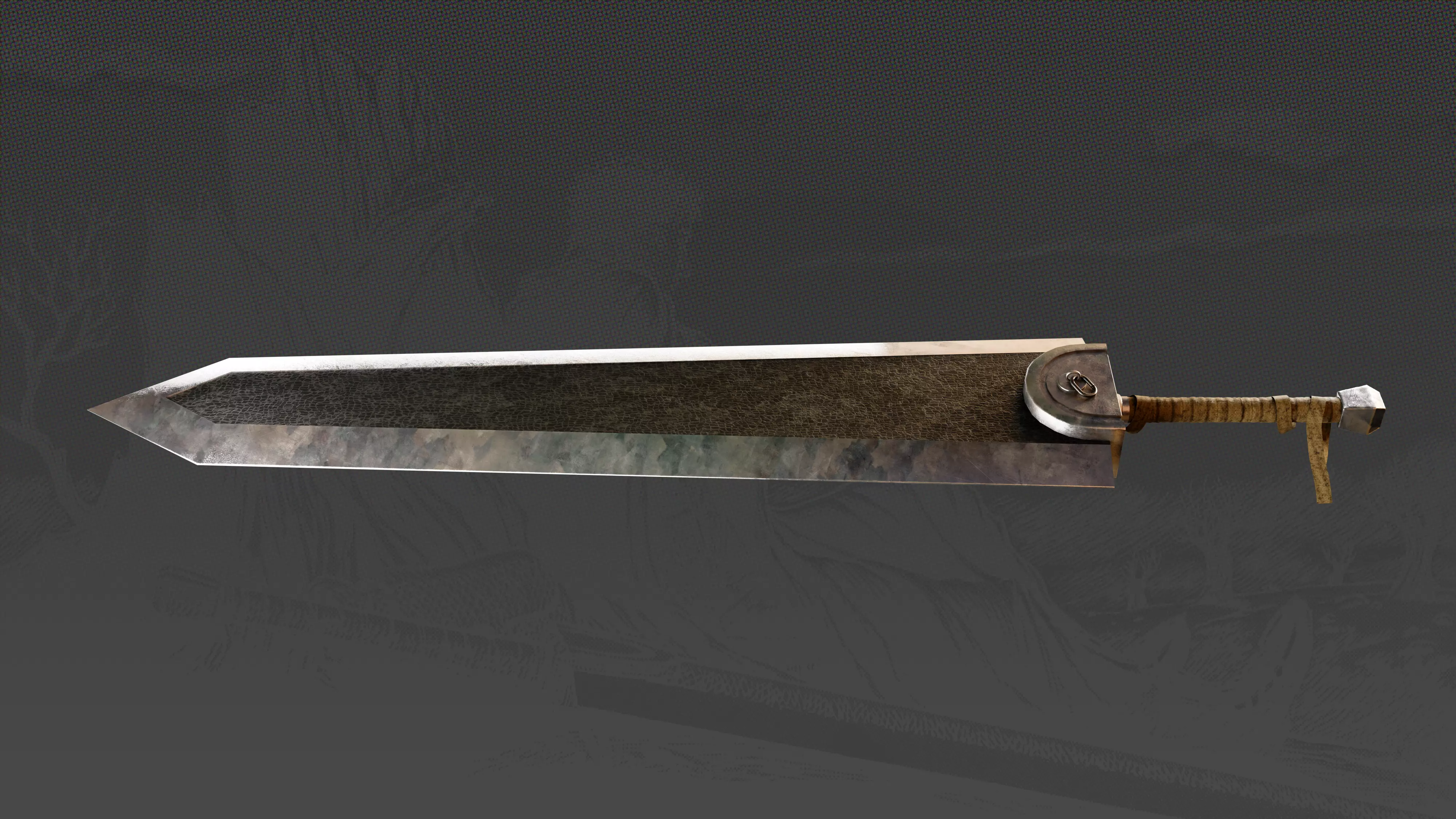 Dragonslayer sword from Berserk 3D model_0