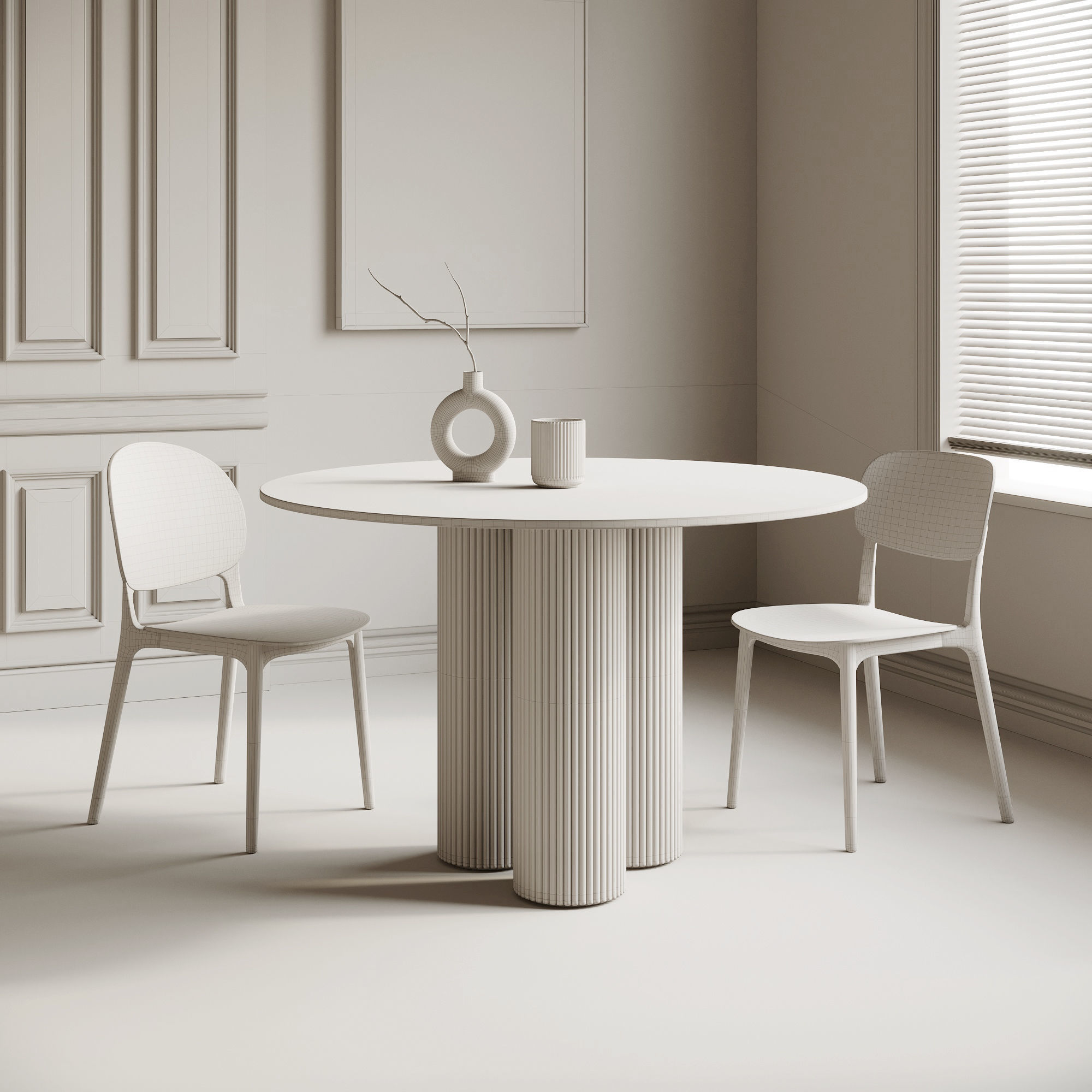 Dining Room Interior  ID405 3D model_4