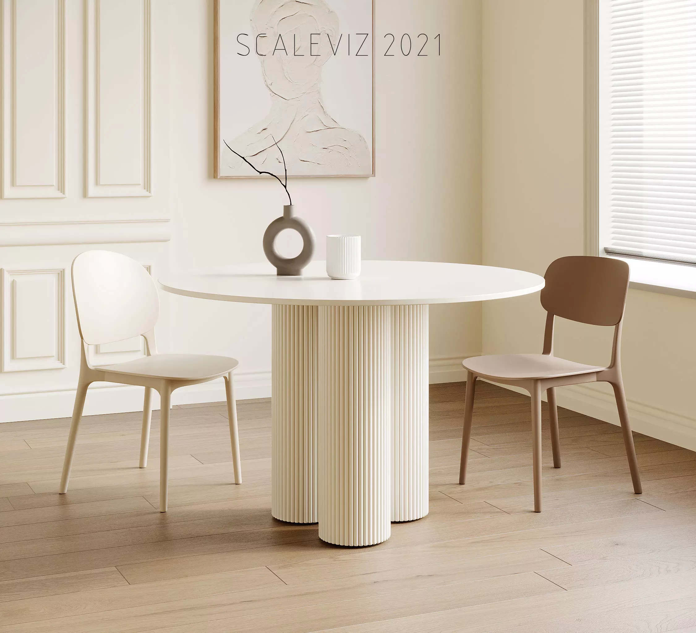 Dining Room Interior  ID405 3D model_0
