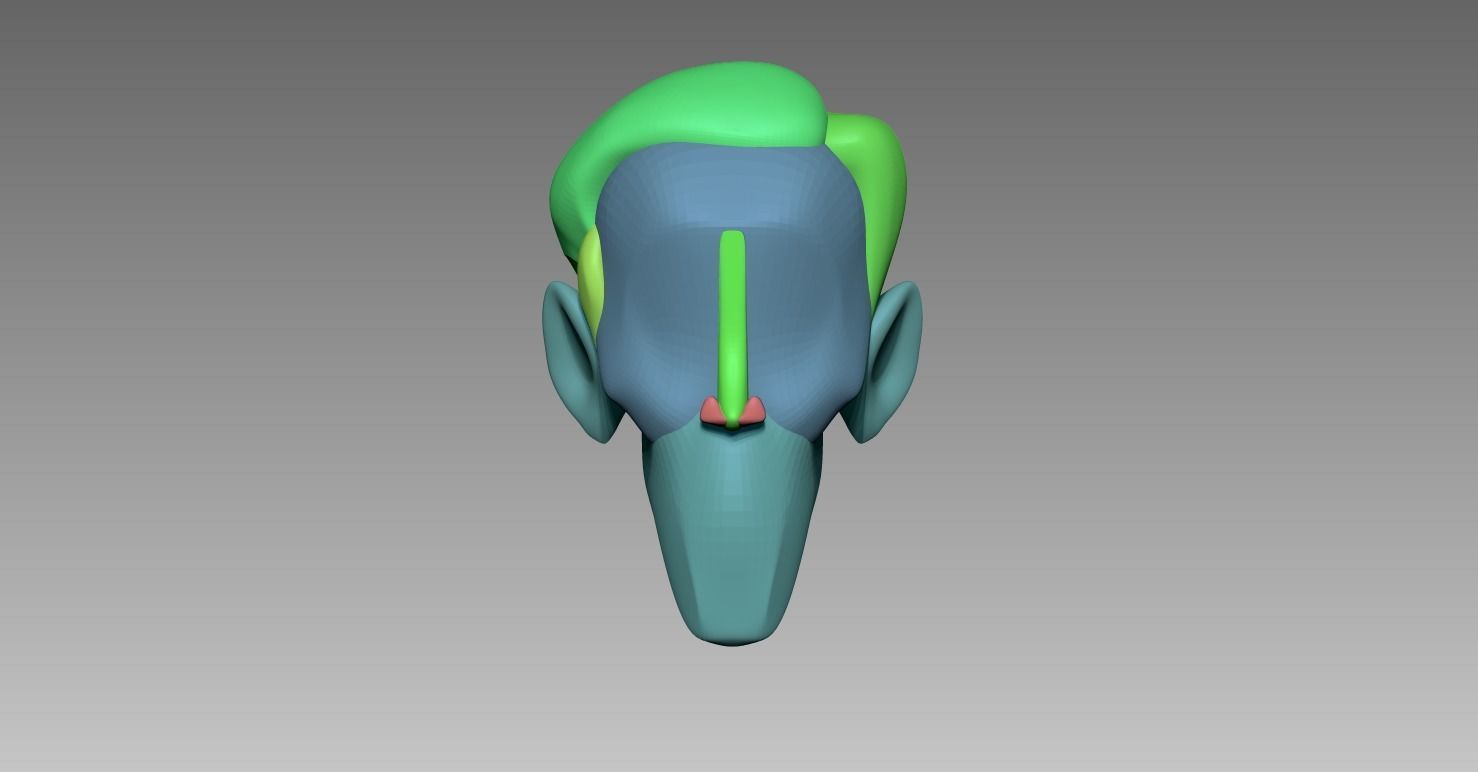 Collection of 5 Stylized Heads 3D model_3