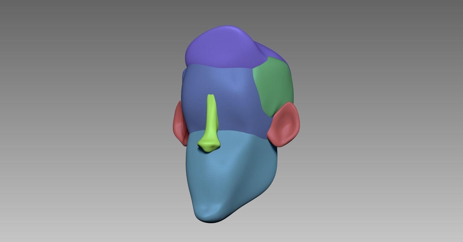 Collection of 5 Stylized Heads 3D model_13