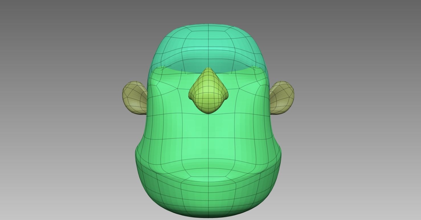 Collection of 5 Stylized Heads 3D model_5