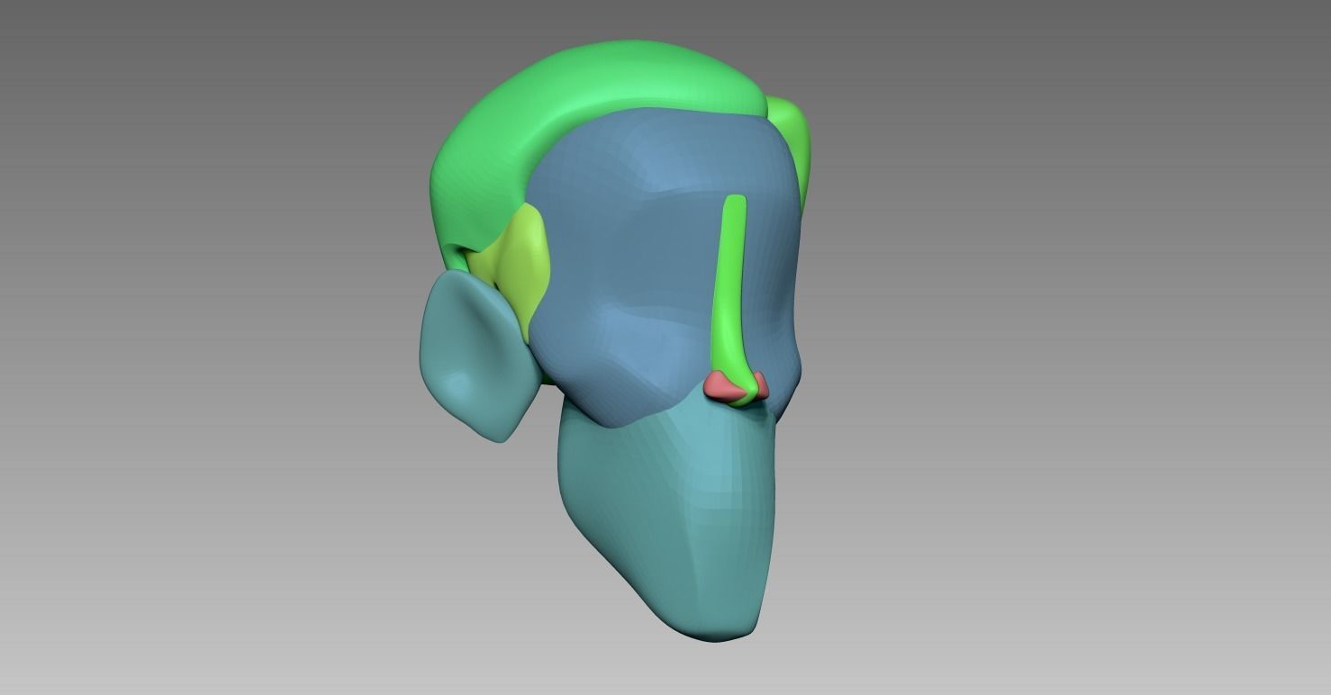 Collection of 5 Stylized Heads 3D model_6