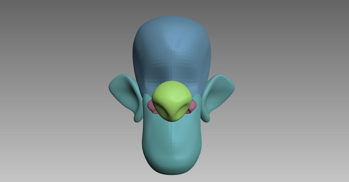 Collection of 5 Stylized Heads 3D model_4