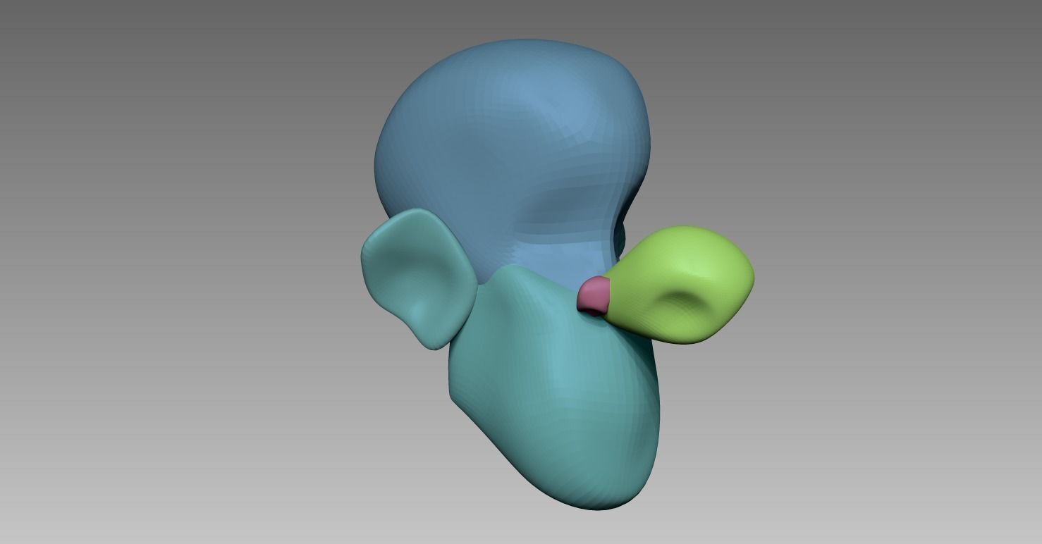 Collection of 5 Stylized Heads 3D model_8