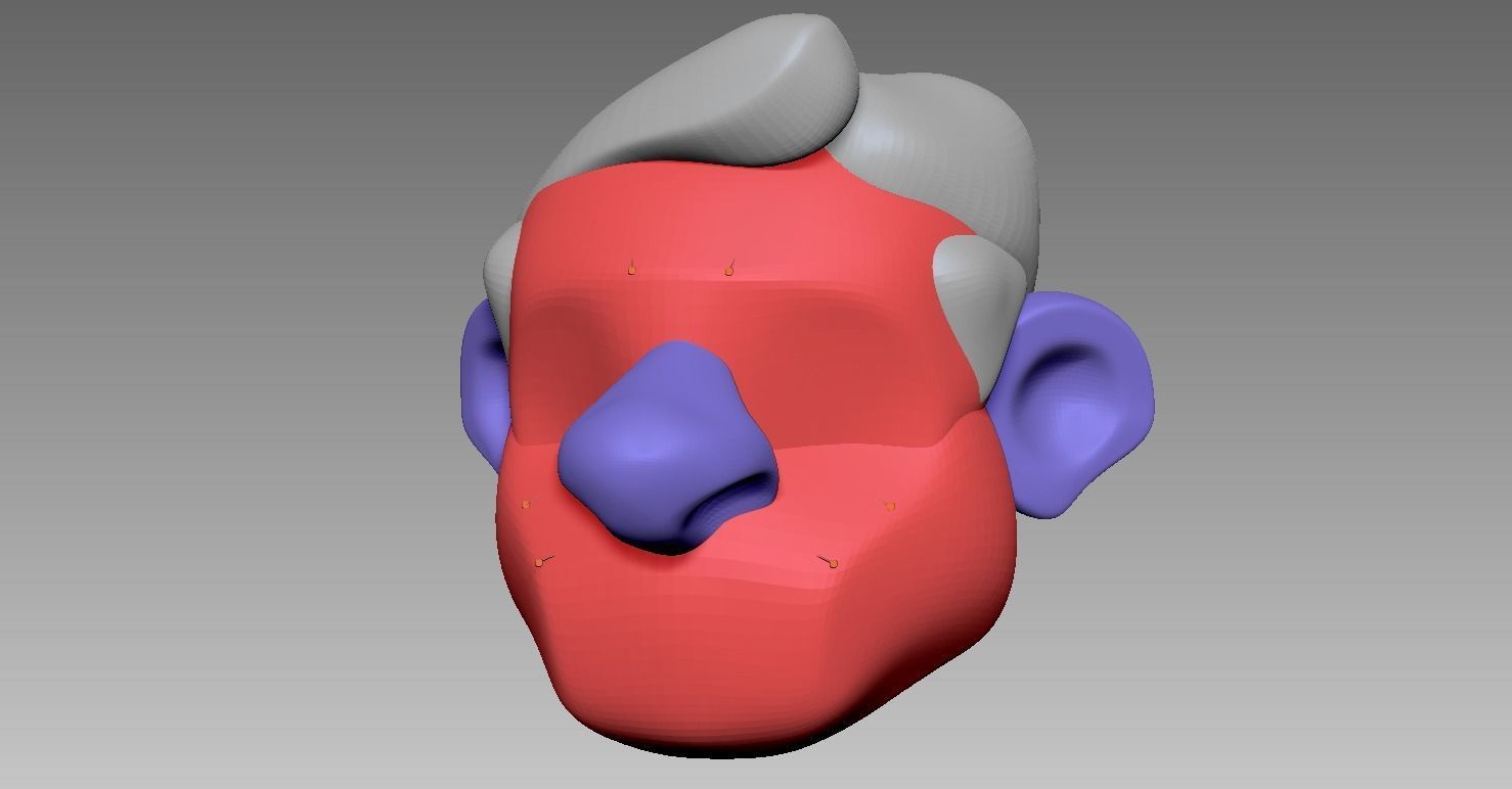 Collection of 5 Stylized Heads 3D model_15