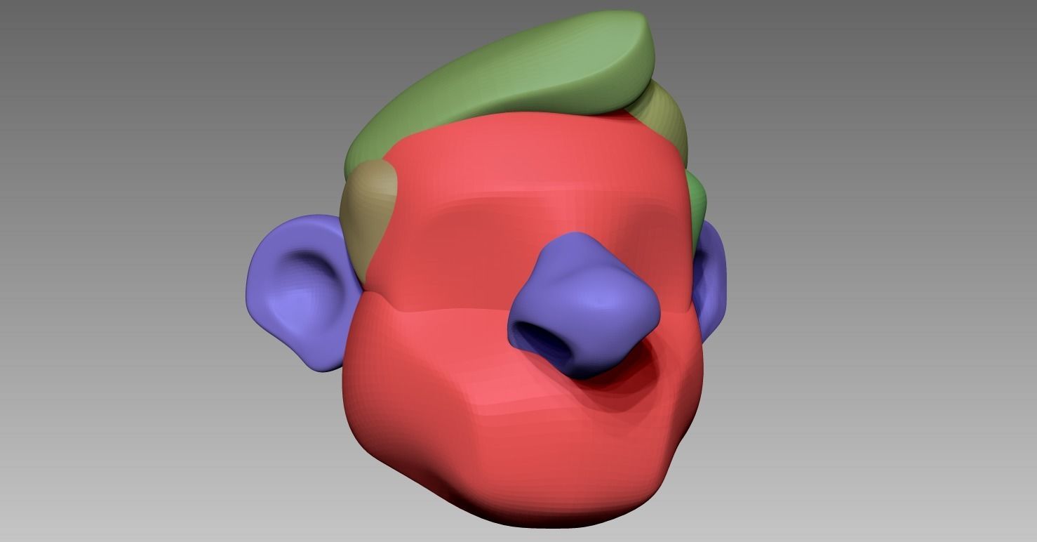 Collection of 5 Stylized Heads 3D model_14
