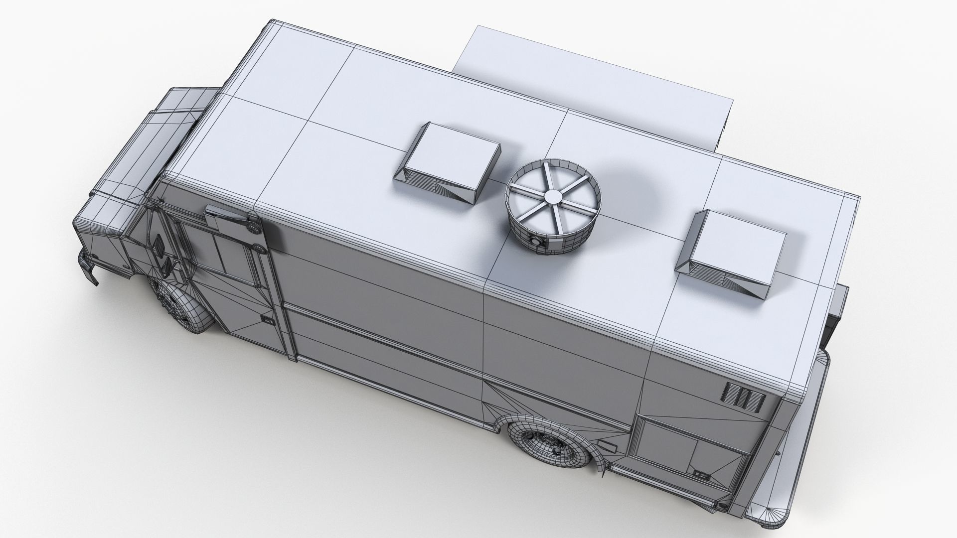 Freightlier food truck Low-poly 3D model_12
