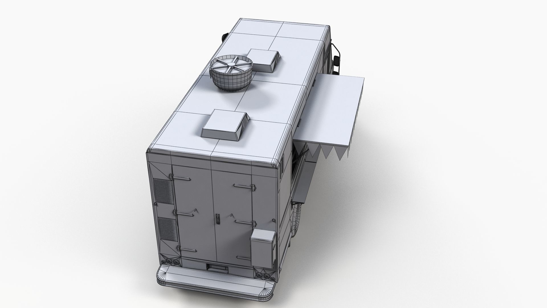 Freightlier food truck Low-poly 3D model_14