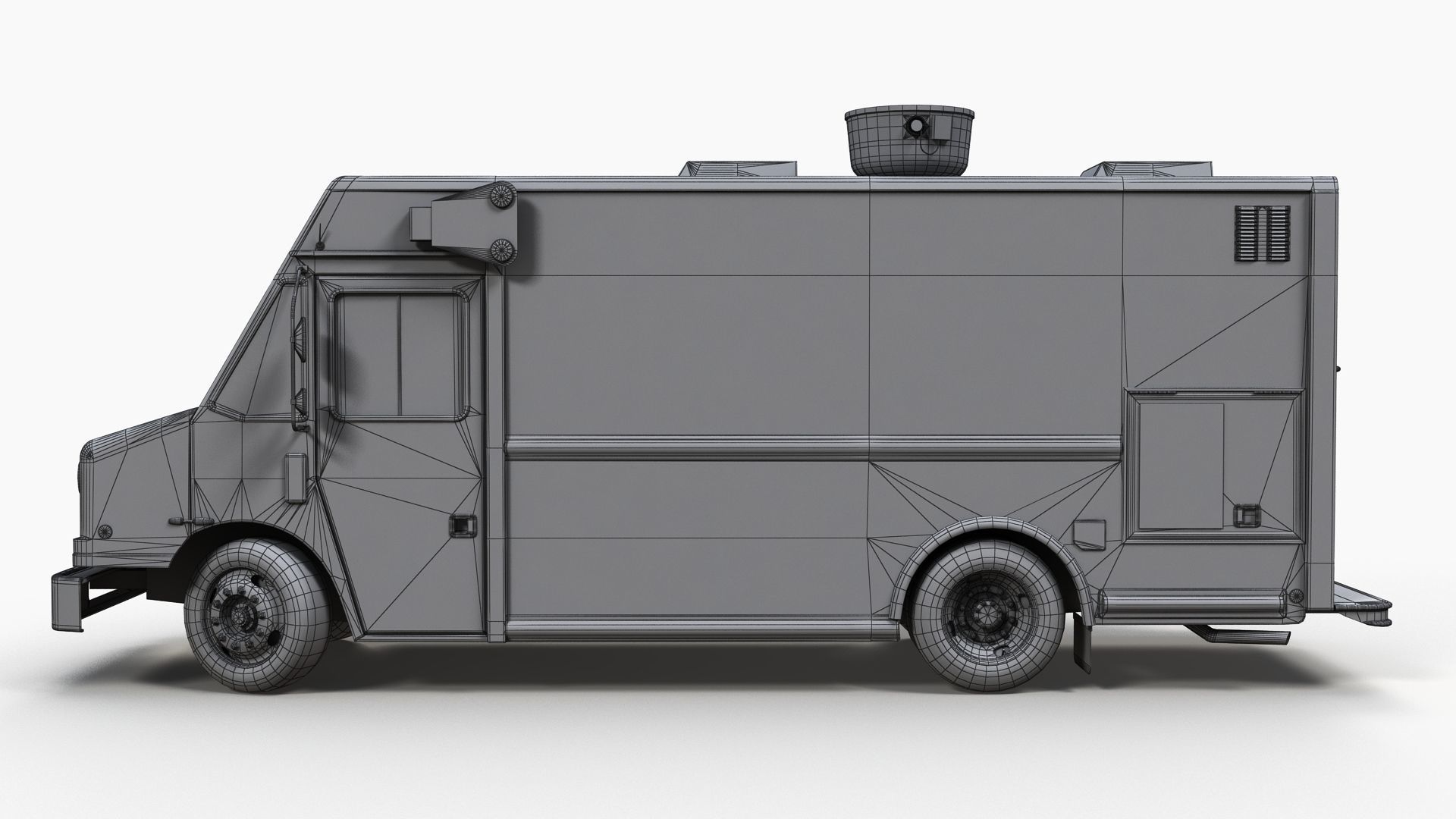 Freightlier food truck Low-poly 3D model_11