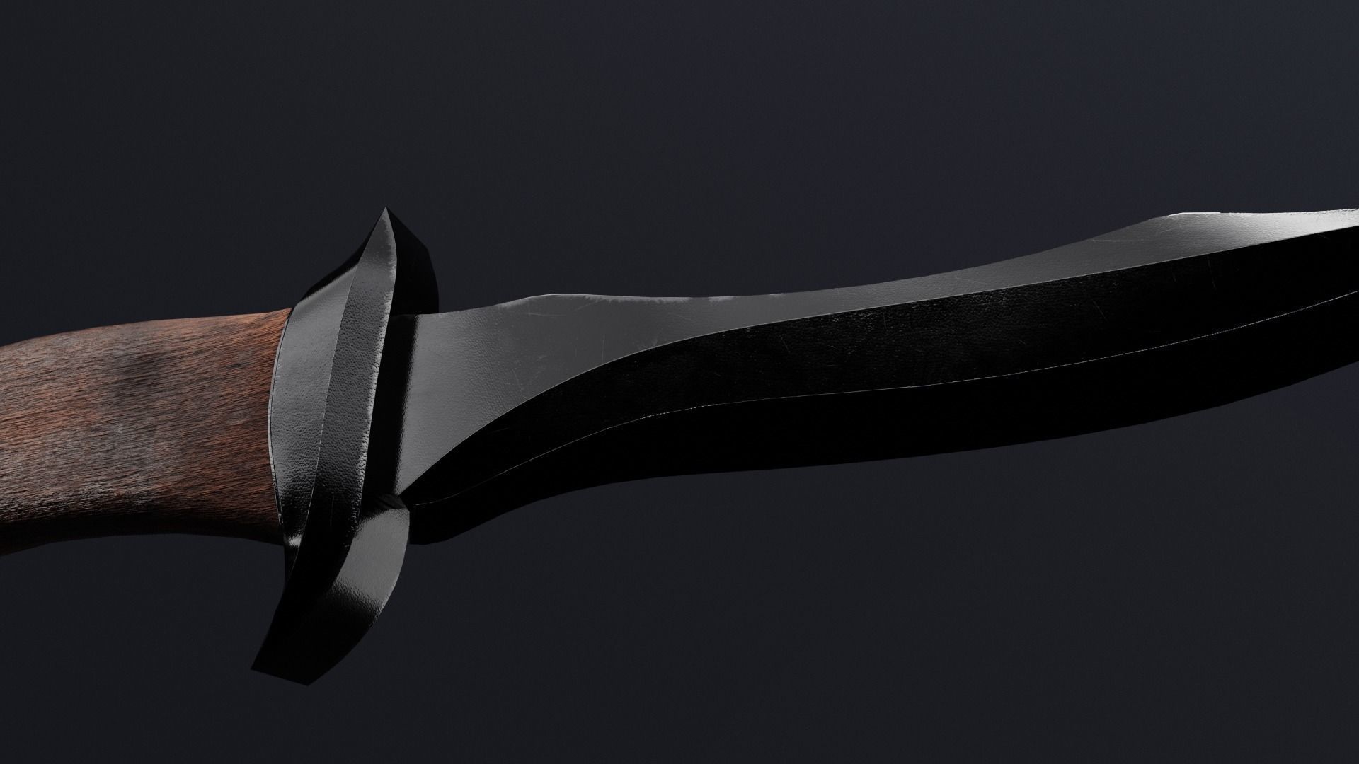 Combat knife Low-poly 3D model_8