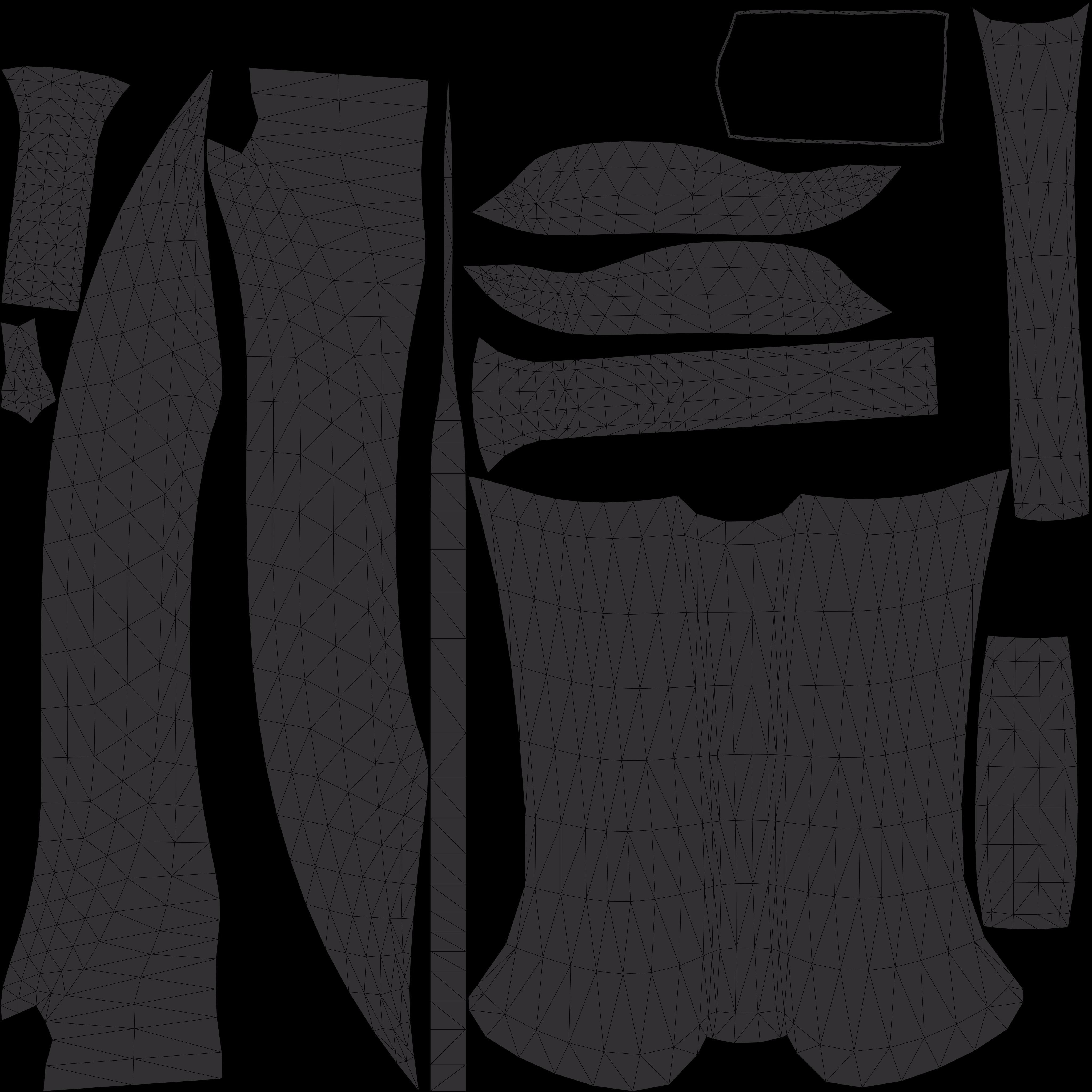 Combat knife Low-poly 3D model_5