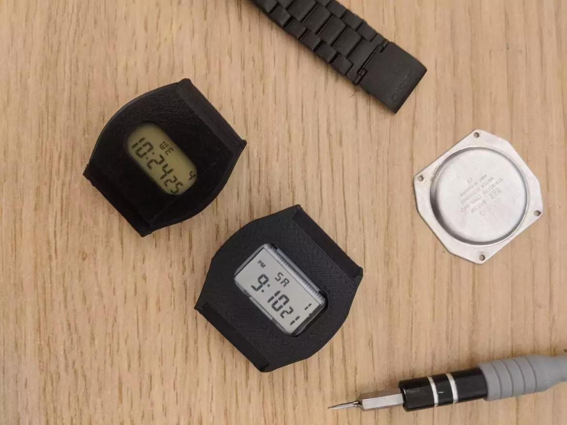 Casio F91W 3D printed case With STEP File for Casio module 593 3D print model