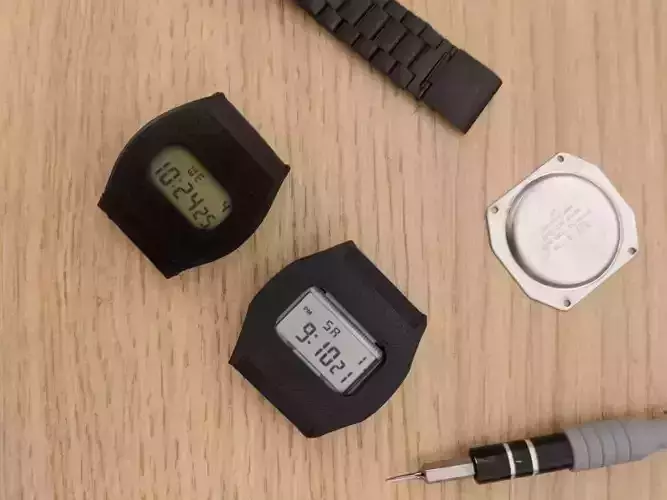 Casio F91W 3D printed case With STEP File for Casio module 593 3D print model