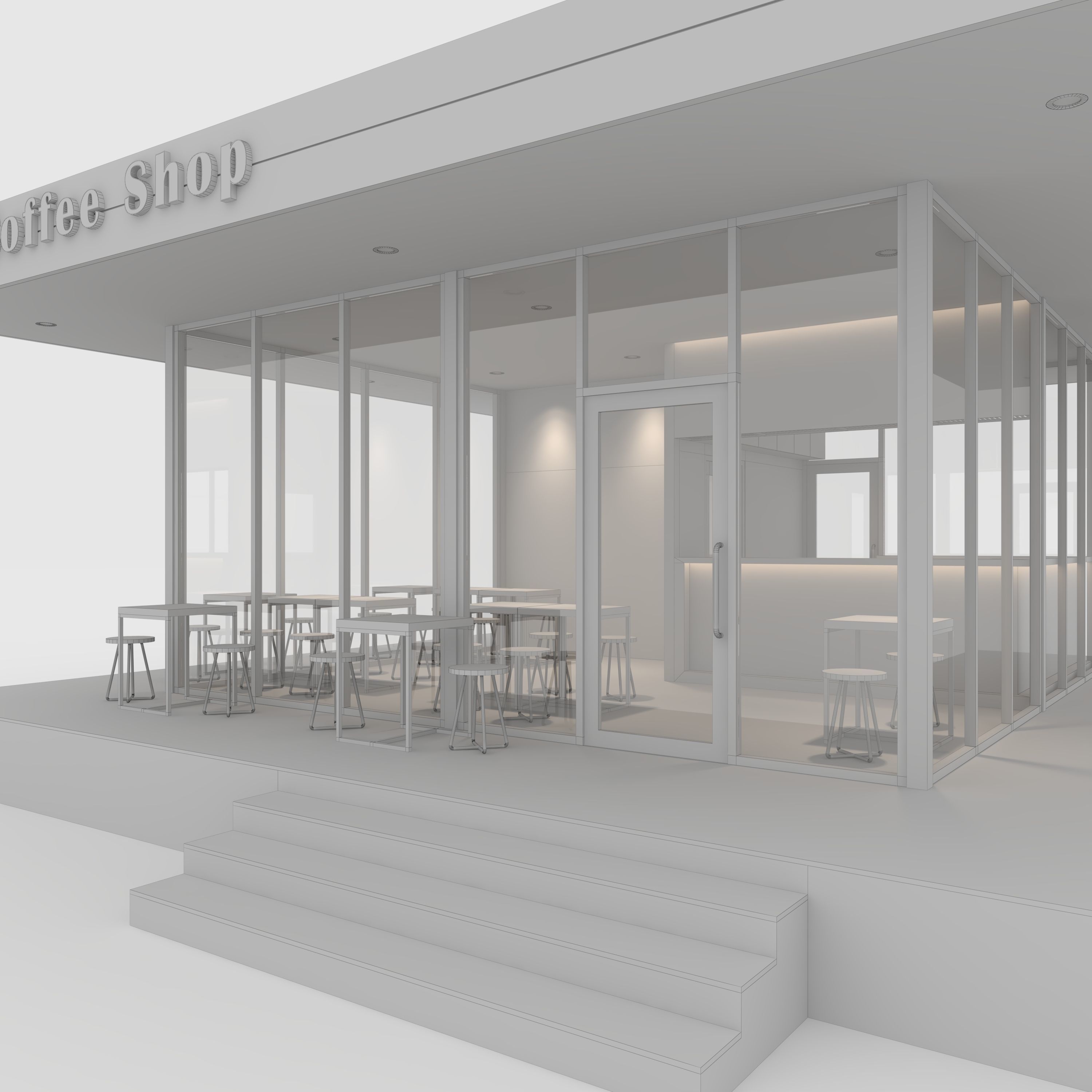 Coffee Shop 1 3D model_19