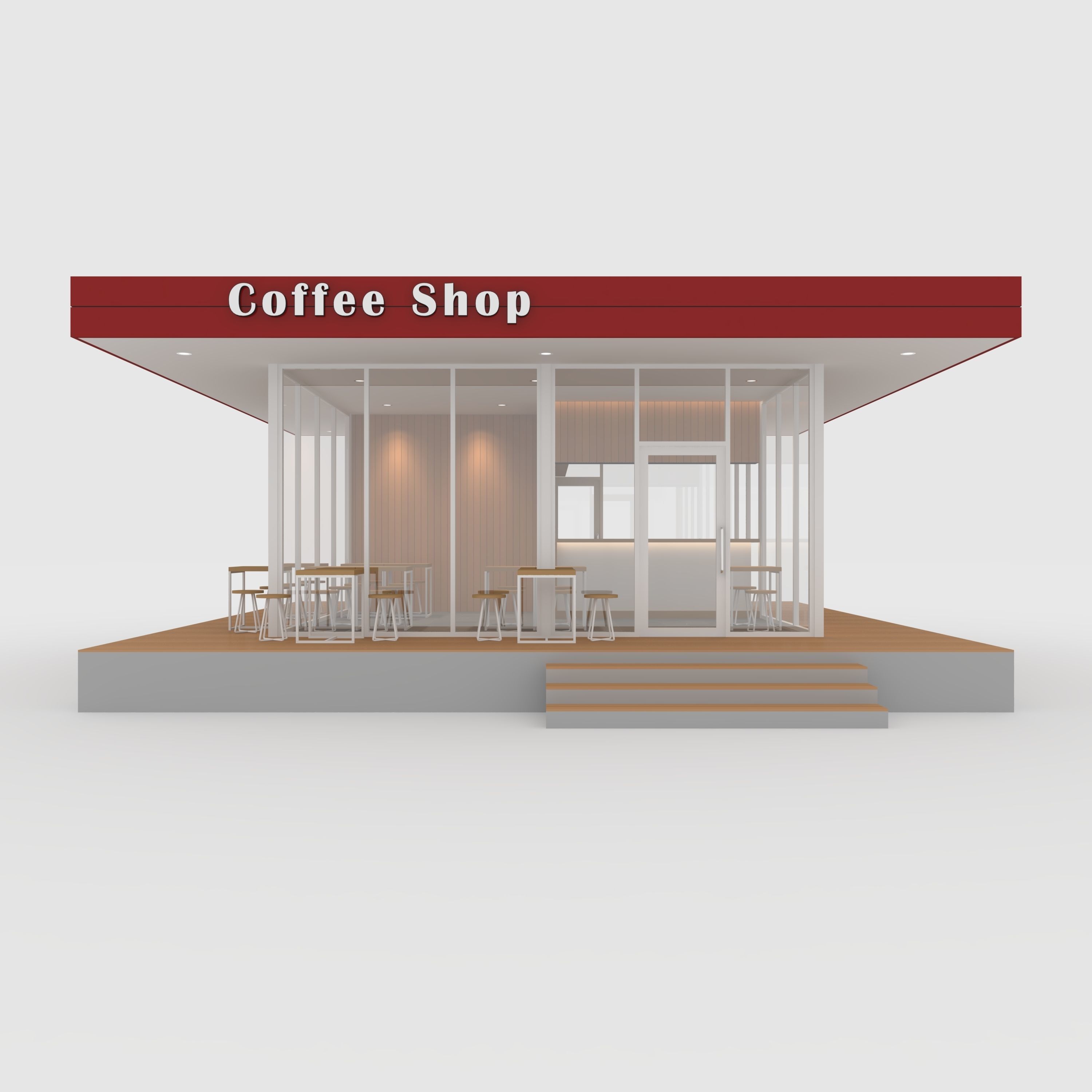 Coffee Shop 1 3D model_2