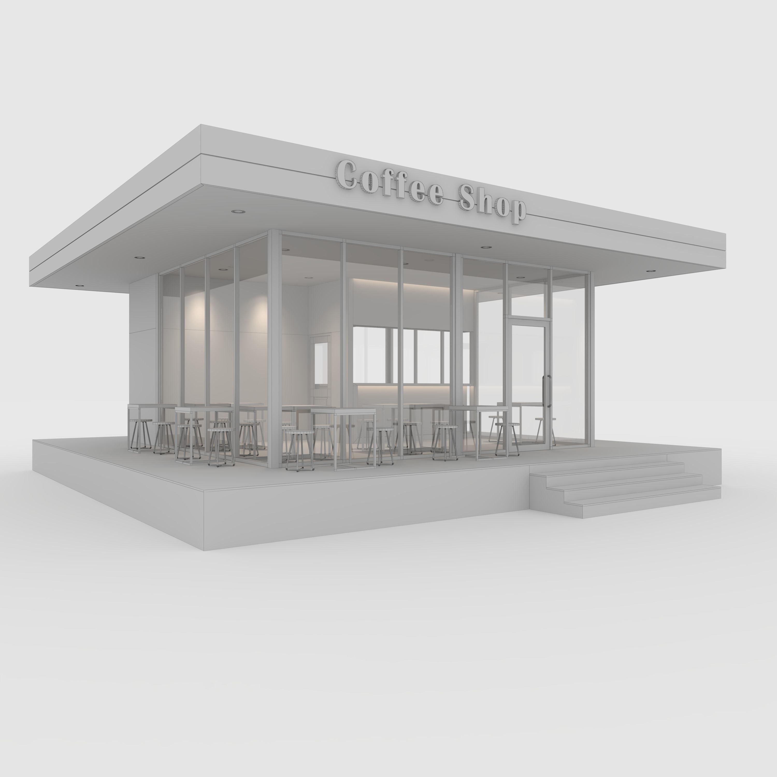 Coffee Shop 1 3D model_1