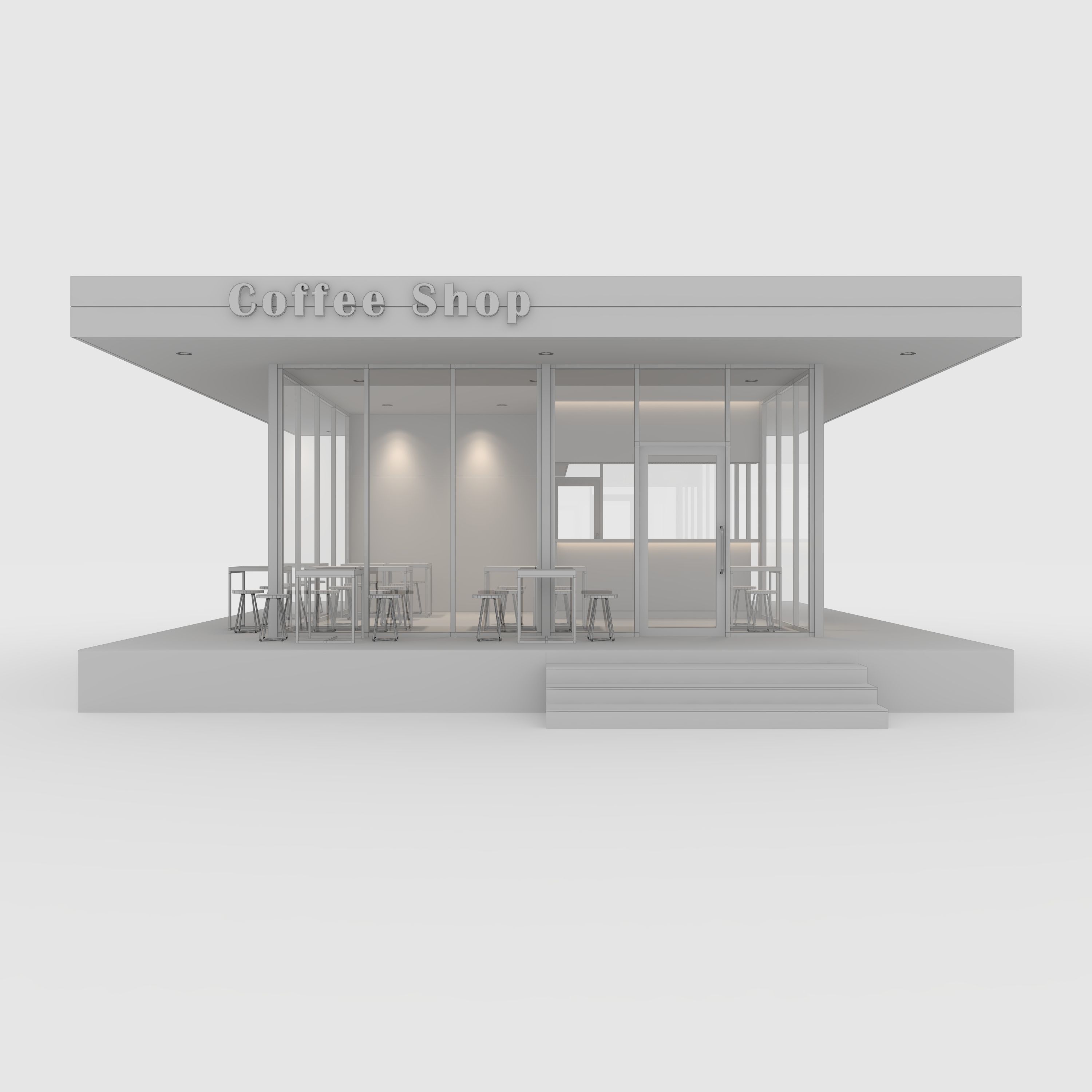 Coffee Shop 1 3D model_3