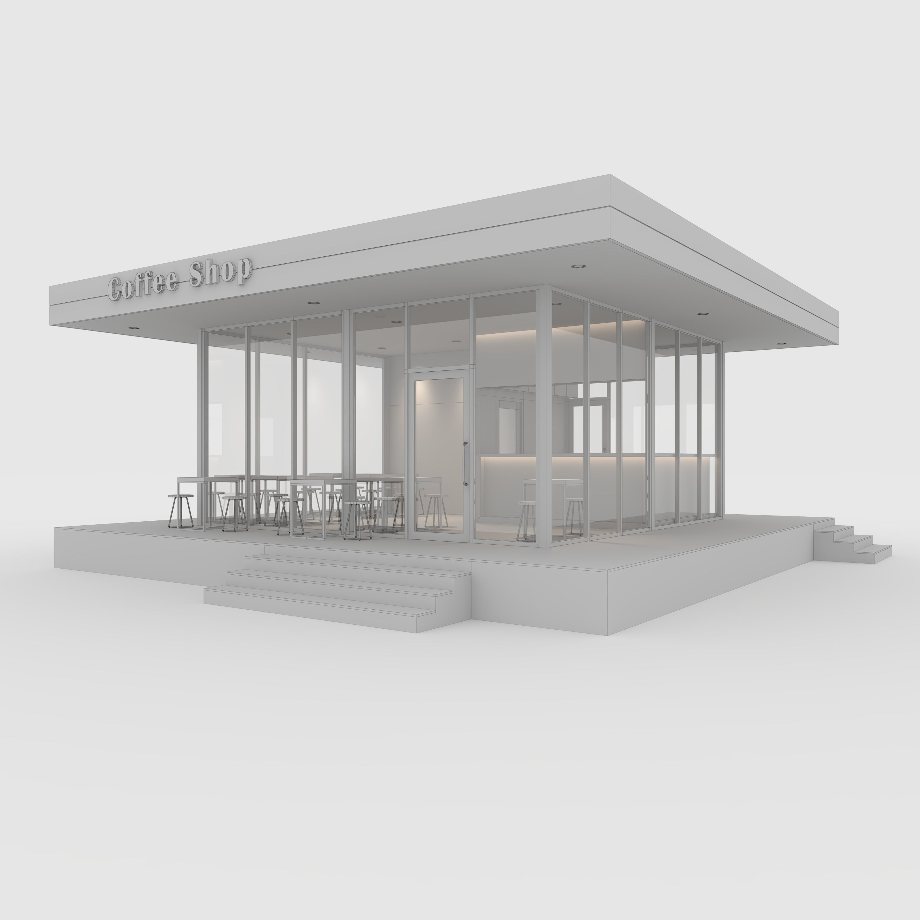 Coffee Shop 1 3D model_5