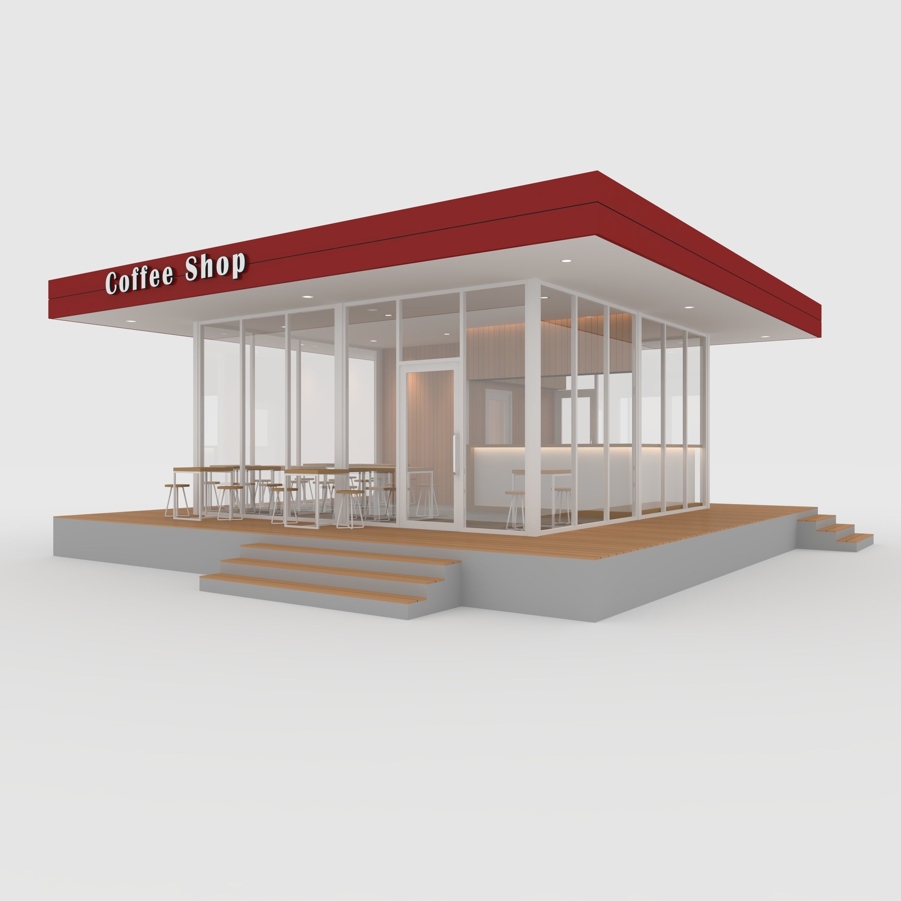 Coffee Shop 1 3D model_4