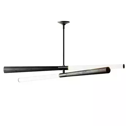 Colt Linear LED Wood Black Chandelier
