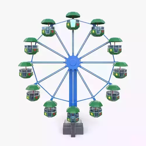 Ferris wheel v2 Low-poly 3D model Ferris wheel v2 Low-poly 3D model